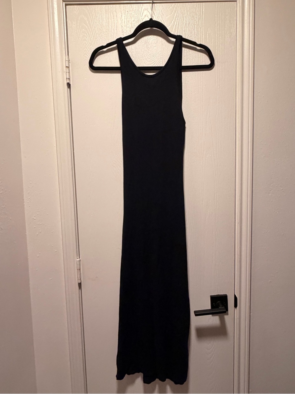 Black Sleeveless Maxi Dress Knit- Classic Tank Style